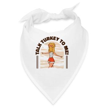 Lustige Thanksgiving-Saison Coole Türkei - Bandana - Weiß - Vorne