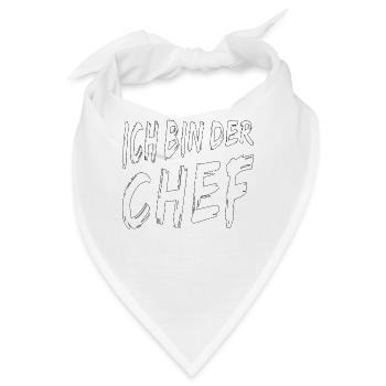 ICH BIN DER CHEF - Bandana - Weiß - Vorne