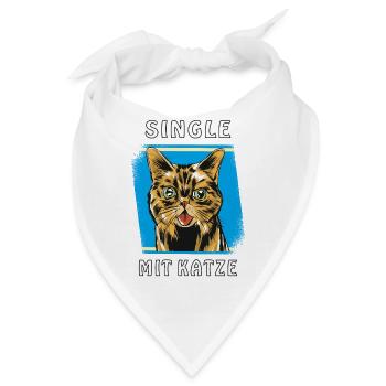 SINGLE MIT KATZE - Bandana - Weiß - Vorne
