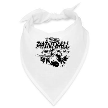 I Play Paintball Softair Splatter Paintball Player - Bandana - Weiß - Vorne