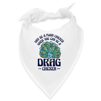 Peacock Positivität Drag Peacock Fan - Bandana - Weiß - Vorne