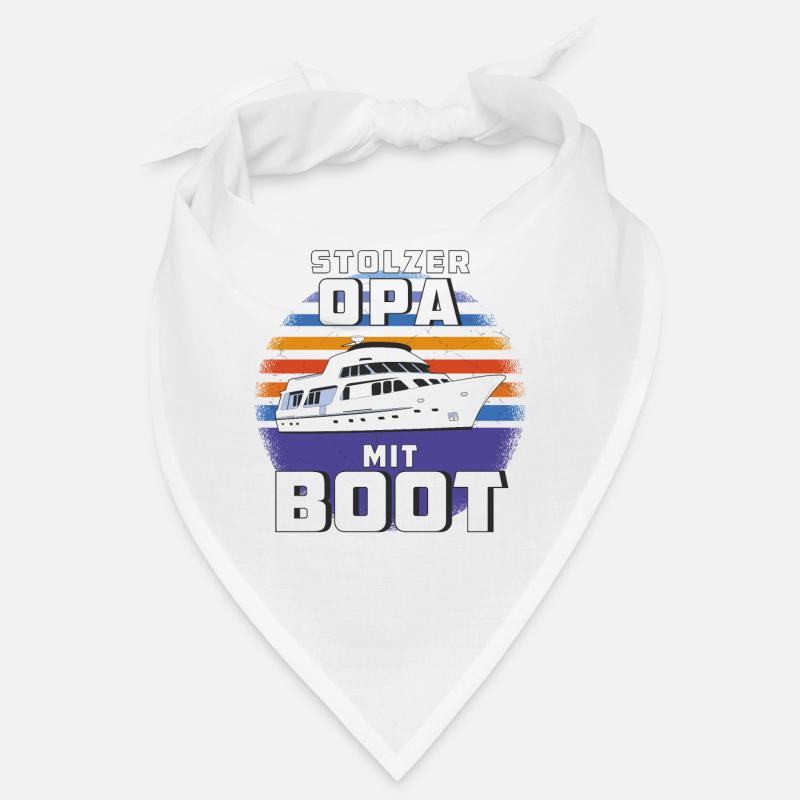STOLZER OPA MIT BOOT - Bandana - Weiß