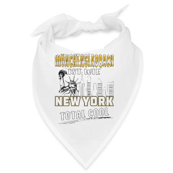 MÖNCHENGLADBACH IST WIE NEW YORK - Bandana - Weiß - Vorne
