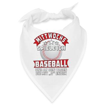 MITTWOCHS SPIELE ICH BASEBALL - Bandana - Weiß - Vorne
