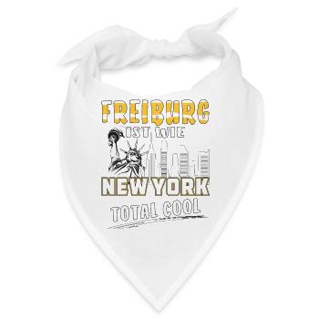 FREIBURG IST WIE NEW YORK - Bandana - Weiß - Vorne