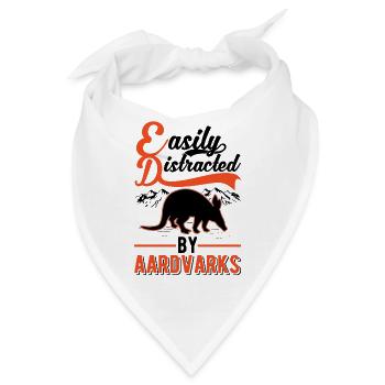 Easily distracted by Aardvarks Erdferkel - Bandana - Weiß - Vorne