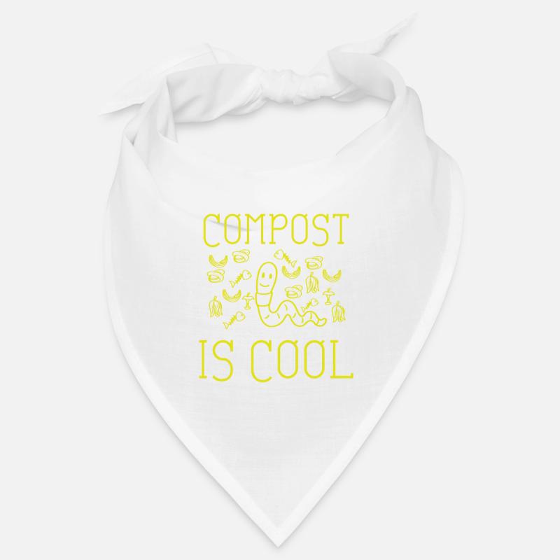 Cadeau de vers de compost - Bandana - blanc