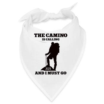 Camino 2023 Pilger Reise Pilgern Jakobsweg Wandern - Bandana - Weiß - Vorne