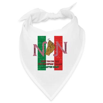 Italian Hand Gesture Italia Italy Italiano - Bandana - Weiß - Vorne