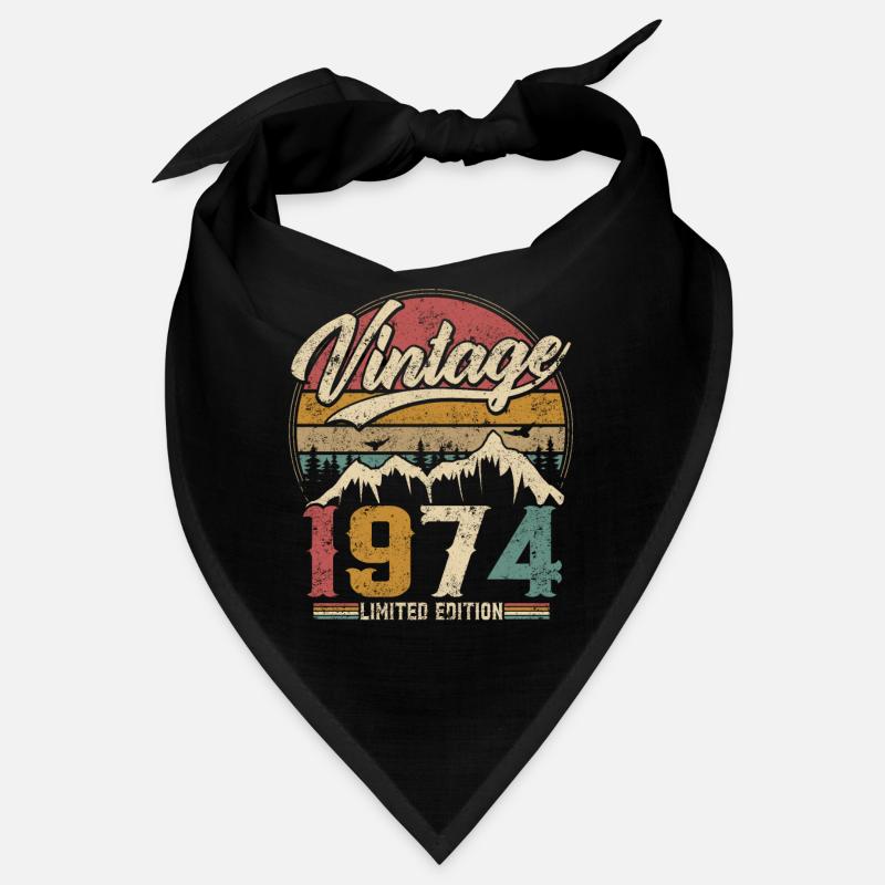 Vintage 1974 Limited Edition Geburtstagsgeschenk Bandana