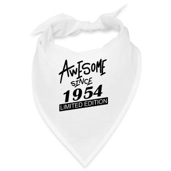 1954 - Jahrgang 1954 - Bandana - Weiß - Vorne