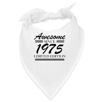 1975 - Jahrgang 1975 - Bandana - Weiß - Vorne