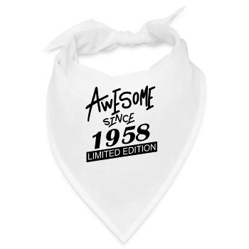 1958 - Jahrgang 1958 - Bandana - Weiß - Vorne