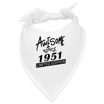 1951 - Jahrgang 1951 - Bandana - Weiß - Vorne