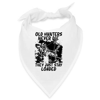 Old Hunters Never Bowhunting Shooting Bowhunter - Bandana - Weiß - Vorne