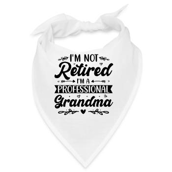 Oma Rentnerin Omi Enkelsohn Enkeltochter Großmama - Bandana - Weiß - Vorne