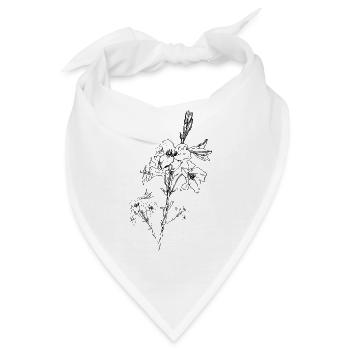 Rose Blumen Rosen Blumen tropisch - Bandana - Weiß - Vorne