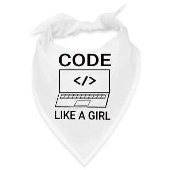 Softwareentwickler Programmierer Frauen Mädchen - Bandana - Weiß - Vorne