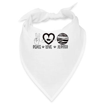 Jupiter Planet Universum Weltall Astrologie - Bandana - Weiß - Vorne