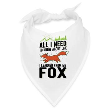 Fuchs Geschenk Rotfuchs - Bandana - Weiß - Vorne