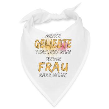 MEINE GELIEBTE VERSTEHT MICH - Bandana - Weiß - Vorne