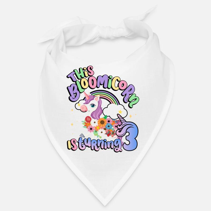 Bloomicorn Is Turning 3 Einhorn 3. Geburtstag Bandana