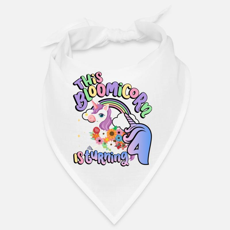 Bloomicorn Is Turning 4 Einhorn 4. Geburtstag Bandana
