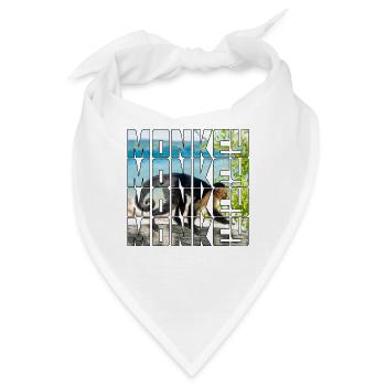Affe - Bandana - Weiß - Vorne