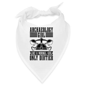 Archaeology Girl Like Fossil Digging Archaeologist - Bandana - Weiß - Vorne