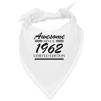 1962 - Jahrgang 1962 - Bandana - Weiß - Vorne
