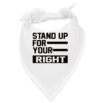 Menschenrechte Politik Freiheit Demonstrieren - Bandana - Weiß - Vorne