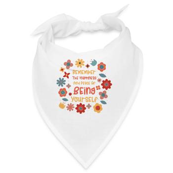 Motivierend Selbstfürsorge Menschen Frieden - Bandana - Weiß - Vorne