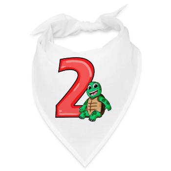 2 Jahre alt - 2 Geburtstag - Ich bin 2 - Bandana - Weiß - Vorne