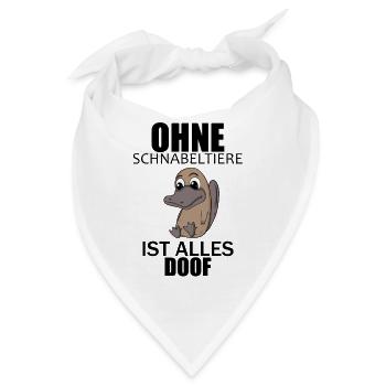 Schnabeltier - Bandana - Weiß - Vorne
