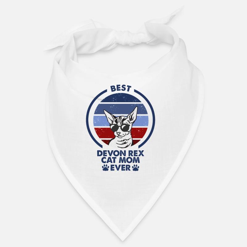 Maman chat - Devon Rex Chat Bandana