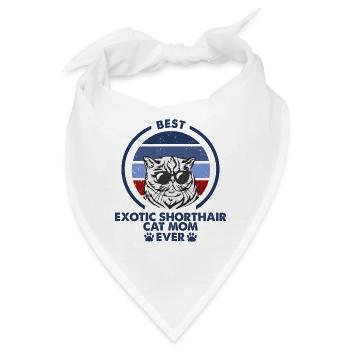 Katzenmama - Exotische Kurzhaarkatze - Bandana - Weiß - Vorne