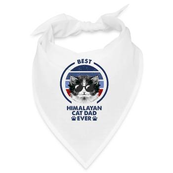 Cat Dad - Himalaya Katze - Bandana - Weiß - Vorne