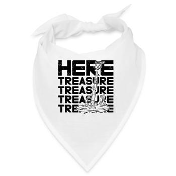 Here Treasure Metal Detecting Detector Detectorist - Bandana - Weiß - Vorne