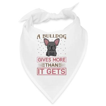 Treue Bulldogge - Bandana - Weiß - Vorne