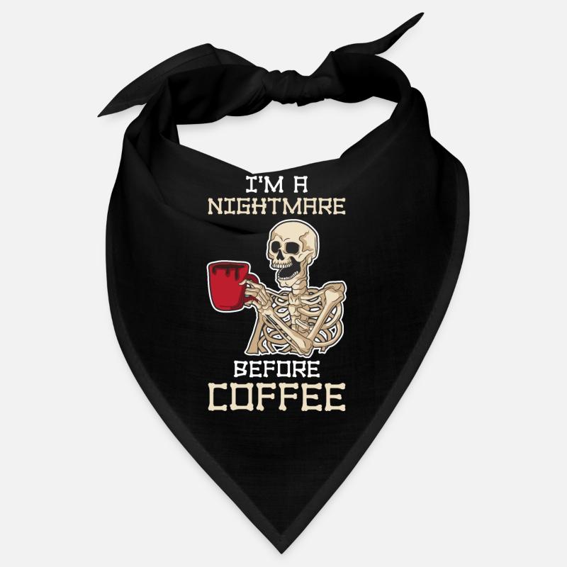 Im A Nightmare Before Coffee Kaffee Geschenk Bandana