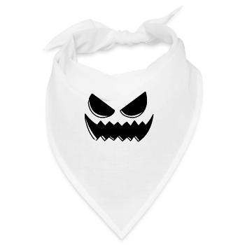 Scary Pumpkin Head Pumpkin Face Halloween - Bandana - Weiß - Vorne
