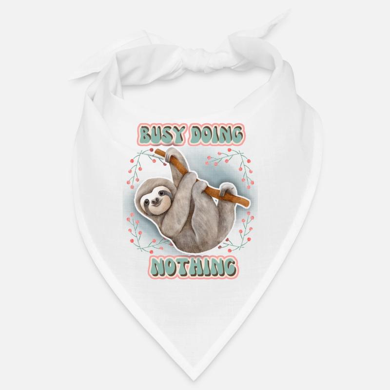 Faultier, Sloth, lustiger Spruch Doing-Nothing Bandana