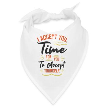 Inspirierender Motivator Selbstfürsorge - Bandana - Weiß - Vorne