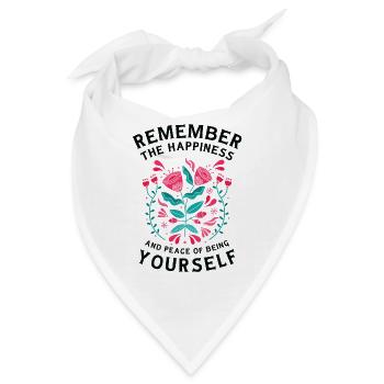 Motivierend Selbstfürsorge Menschen Frieden - Bandana - Weiß - Vorne