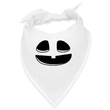 Smile Pumpkin Head Pumpkin Face Halloween - Bandana - Weiß - Vorne