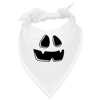 Adorable Pumpkin Head Pumpkin Face Halloween - Bandana - Weiß - Vorne