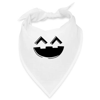 Happy Pumpkin Head Pumpkin Face Halloween - Bandana - Weiß - Vorne