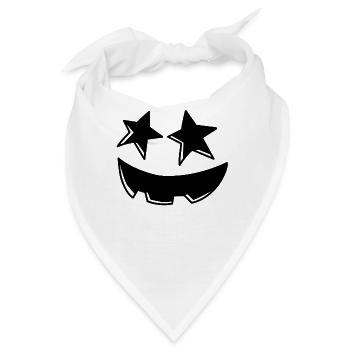 Star Pumpkin Head Pumpkin Face Halloween - Bandana - Weiß - Vorne