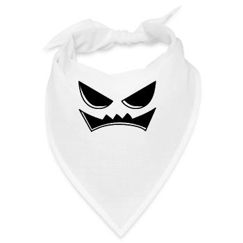 Angry Pumpkin Head Pumpkin Face Halloween - Bandana - Weiß - Vorne