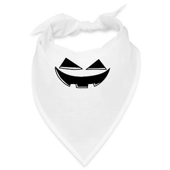 Grin Pumpkin Head Pumpkin Face Halloween - Bandana - Weiß - Vorne